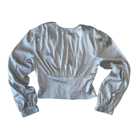 WOMENS SATIN BLOUSE, CHAMPAGNE COLOUR, SIZE  M | TRIPLE SEVEN - Picture 2 of 15